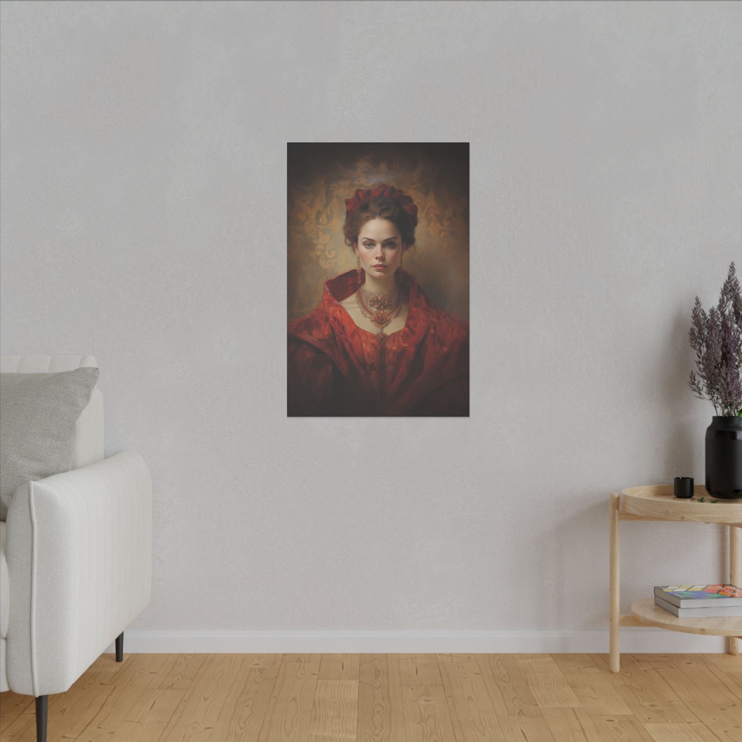 The Crimson Lady | Custom Portrait with Your Photos
