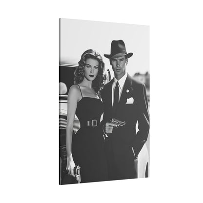 Partners in Crime | Custom Vintage Noir Couple Portrait