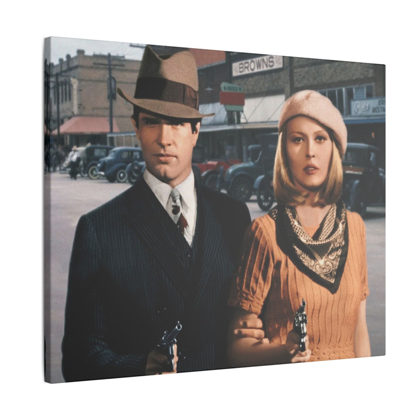 Custom Bonnie and Clyde Style Couple Portrait