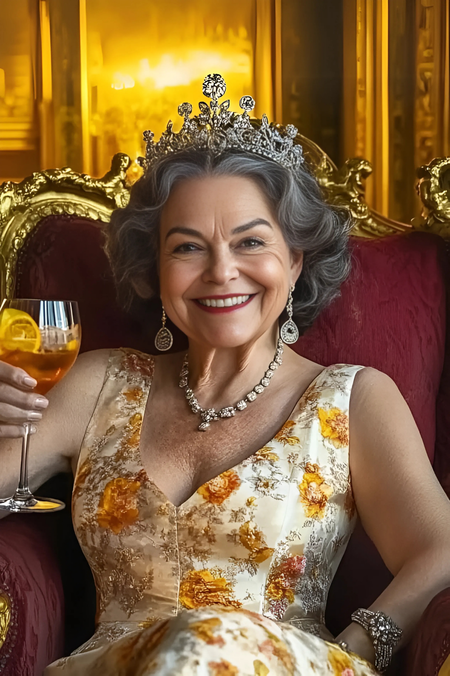 Custom fantasy style portrait for her, royal theme