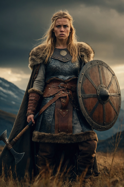 Custom portrait, Viking warrior style, personalized gift, fantasy theme