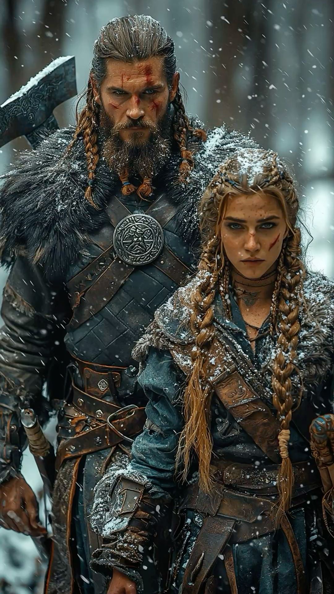 Custom portrait of a Viking warrior in a fantasy theme