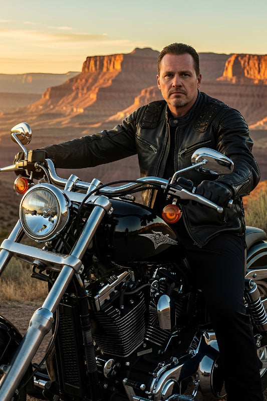 A biker portrait custom portrait from photo, vertical style, perfect personalized gift for him.