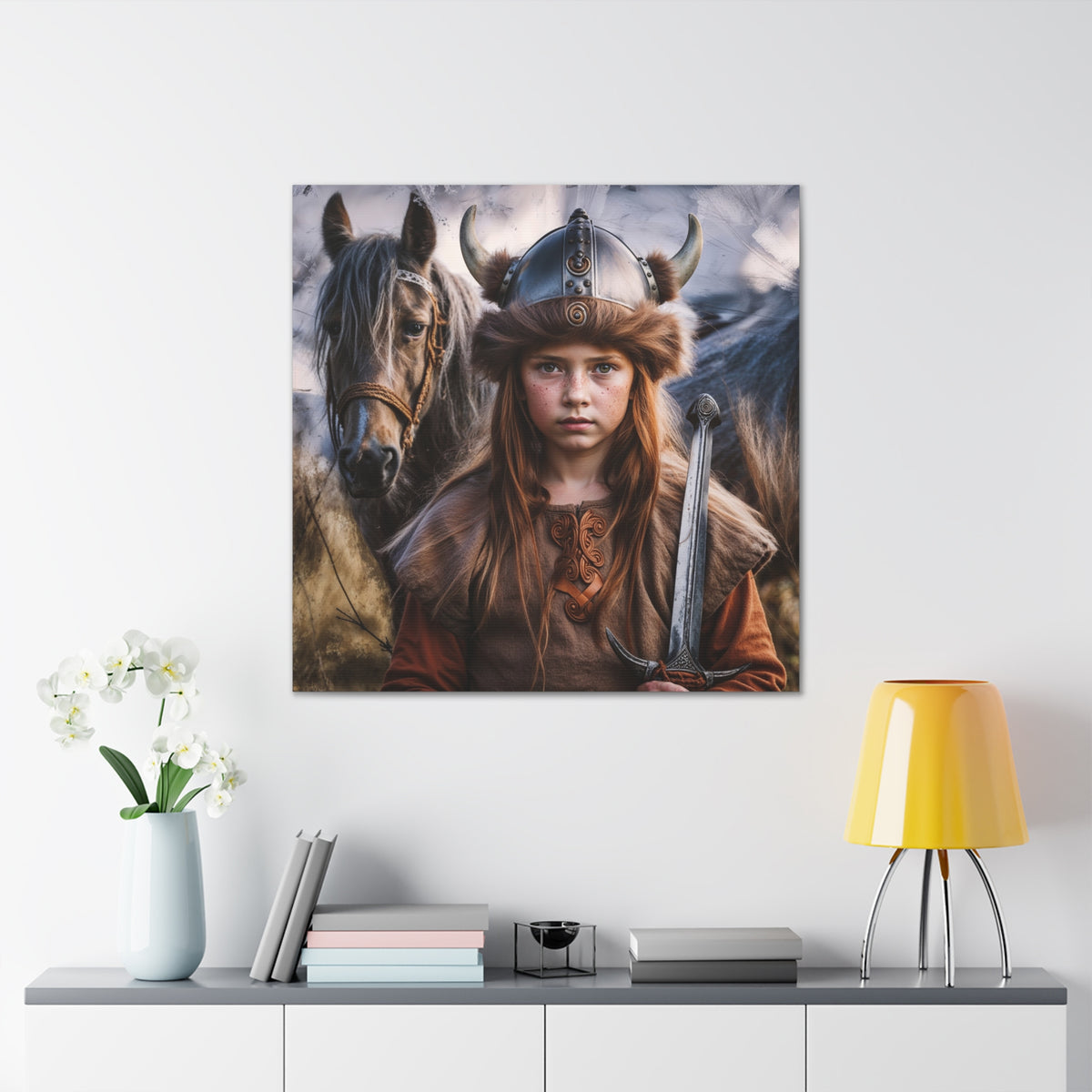 Young Viking Warrior | Custom Portrait with Your Photos