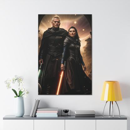 Galactic Force Couple | Custom Portrait with Your Photos