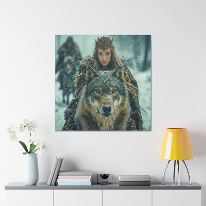 Winter Wolf Queen | Custom Portrait with Your Photos