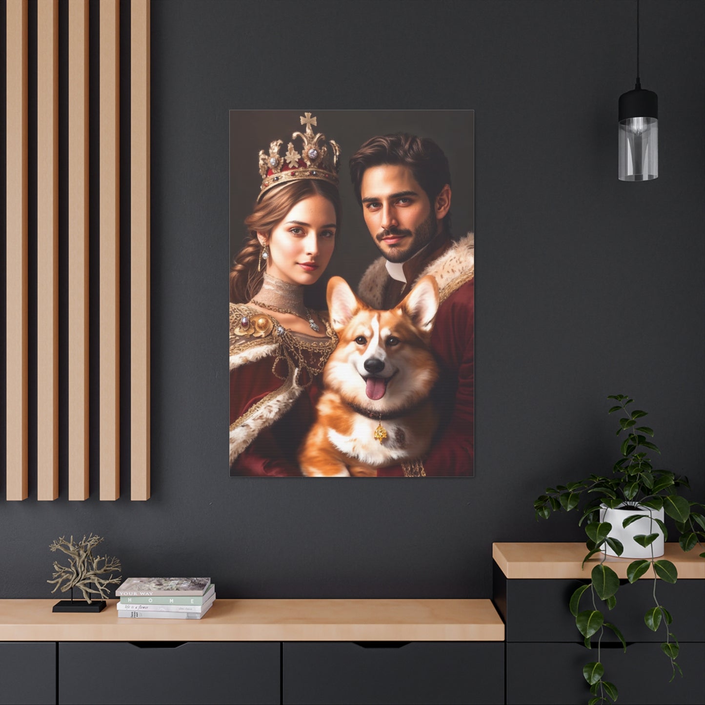 Regal Royal Companions | Custom Portrait with Your Photos