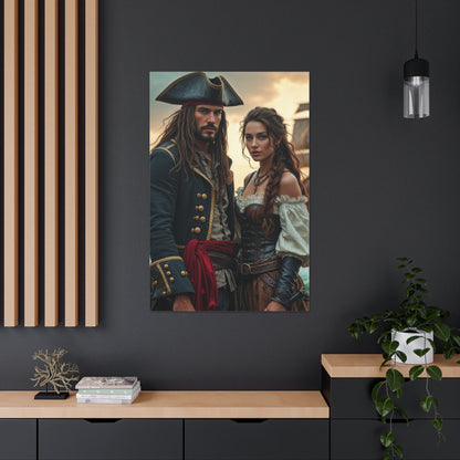 Legendarisk piratpar | Personligt portræt med dine fotos