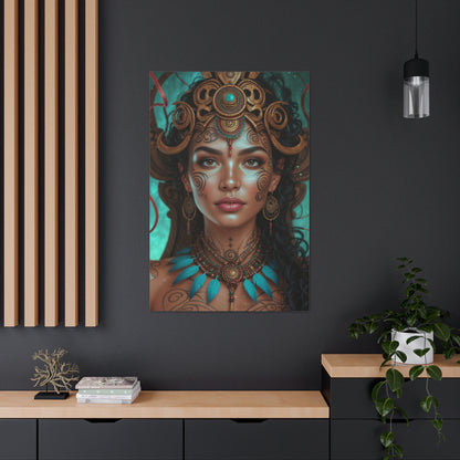 Mystic Aztec Tribal Queen | Custom Portrait with Your Photos