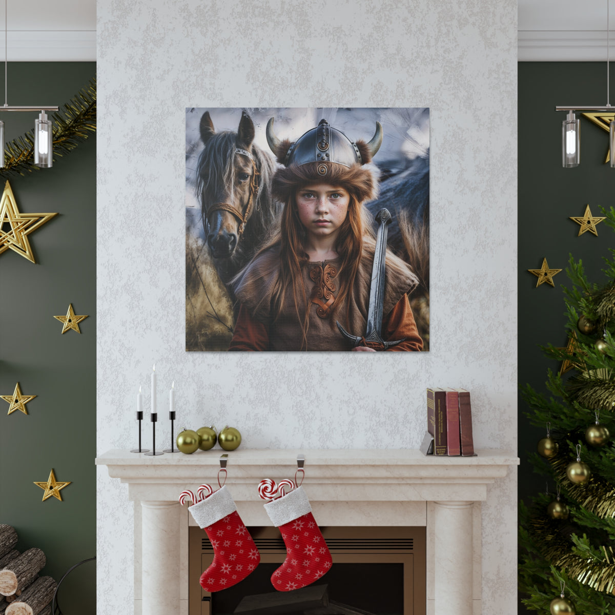 Young Viking Warrior | Custom Portrait with Your Photos