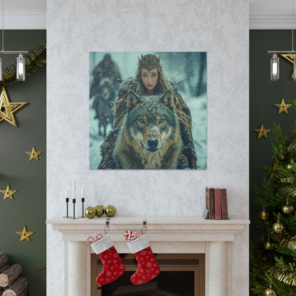 Winter Wolf Queen | Custom Portrait with Your Photos