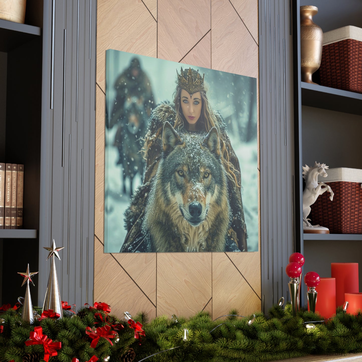 Winter Wolf Queen | Custom Portrait with Your Photos