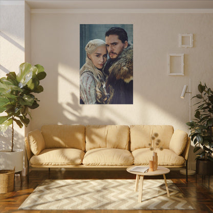 Game Of Throness Couple Portrait | Personalized Gift with Your Photos