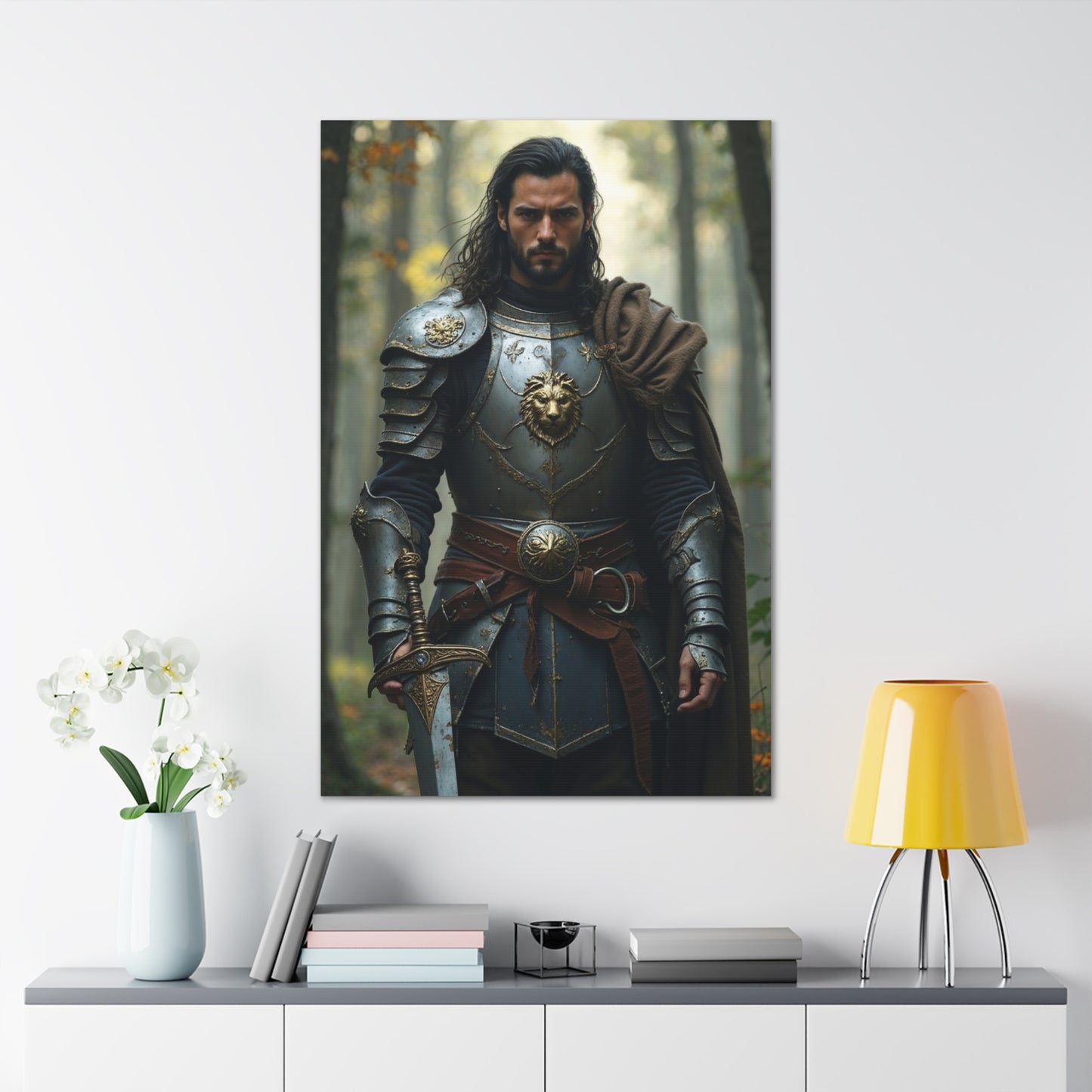 Heroic Knight Portrait | Personalized Gift with Your Photos