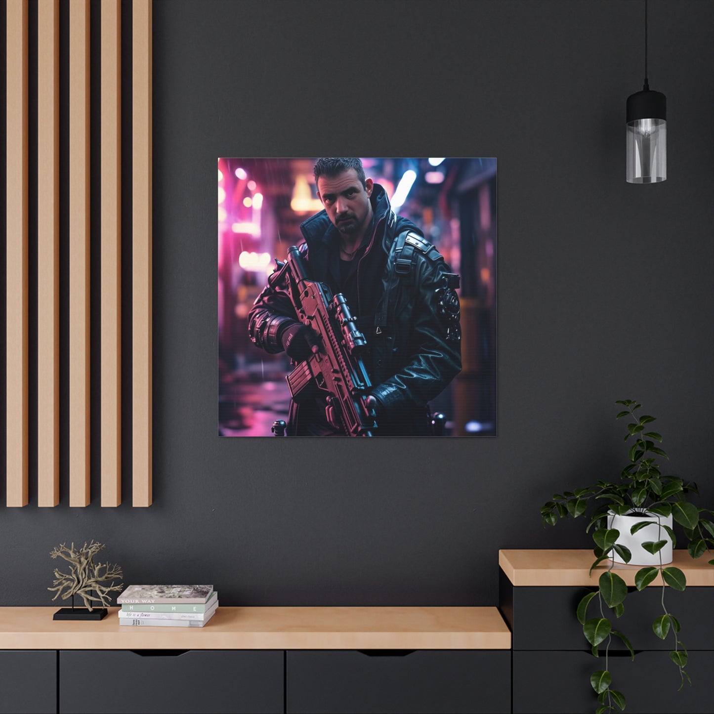 Cyberpunk-Held | Individuelles Portrait mit Ihren Fotos