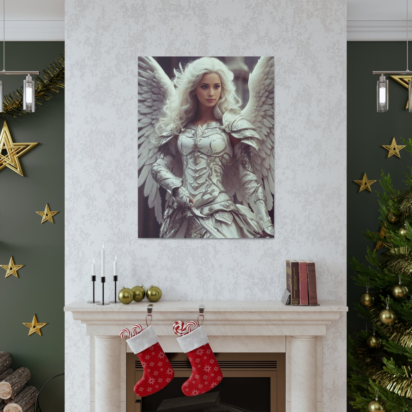 Celestial Guardian Warrior | Brugerdefineret portræt med dine fotos