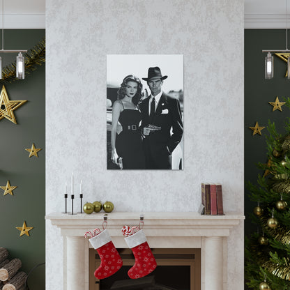 Partners in Crime | Custom Vintage Noir Couple Portrait