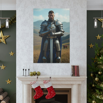Knightly Man Portrait | Personalized Gift with Your Photos