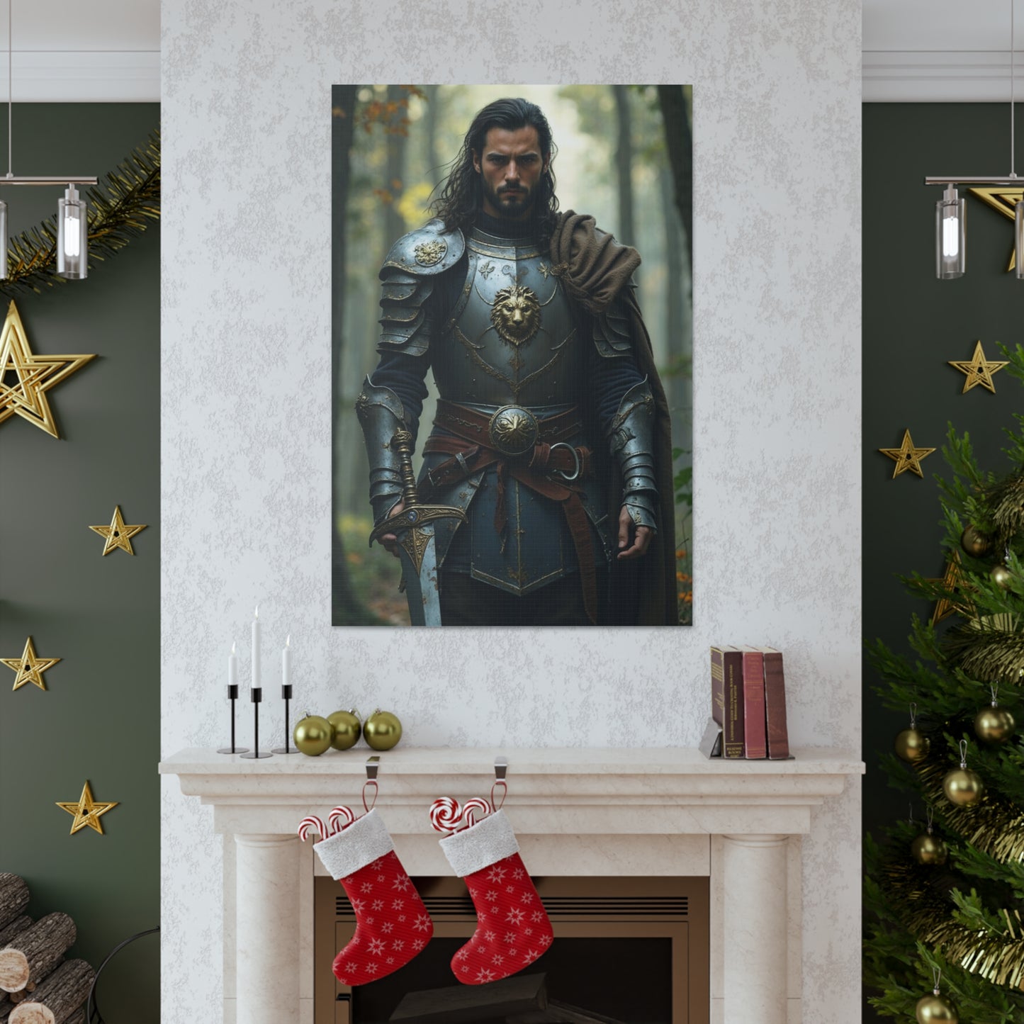 Heroic Knight Portrait | Personalized Gift with Your Photos