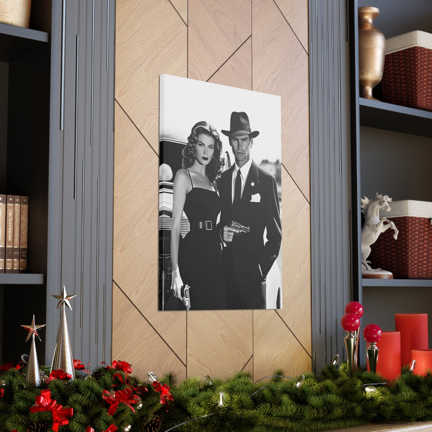 Partners in Crime | Custom Vintage Noir Couple Portrait