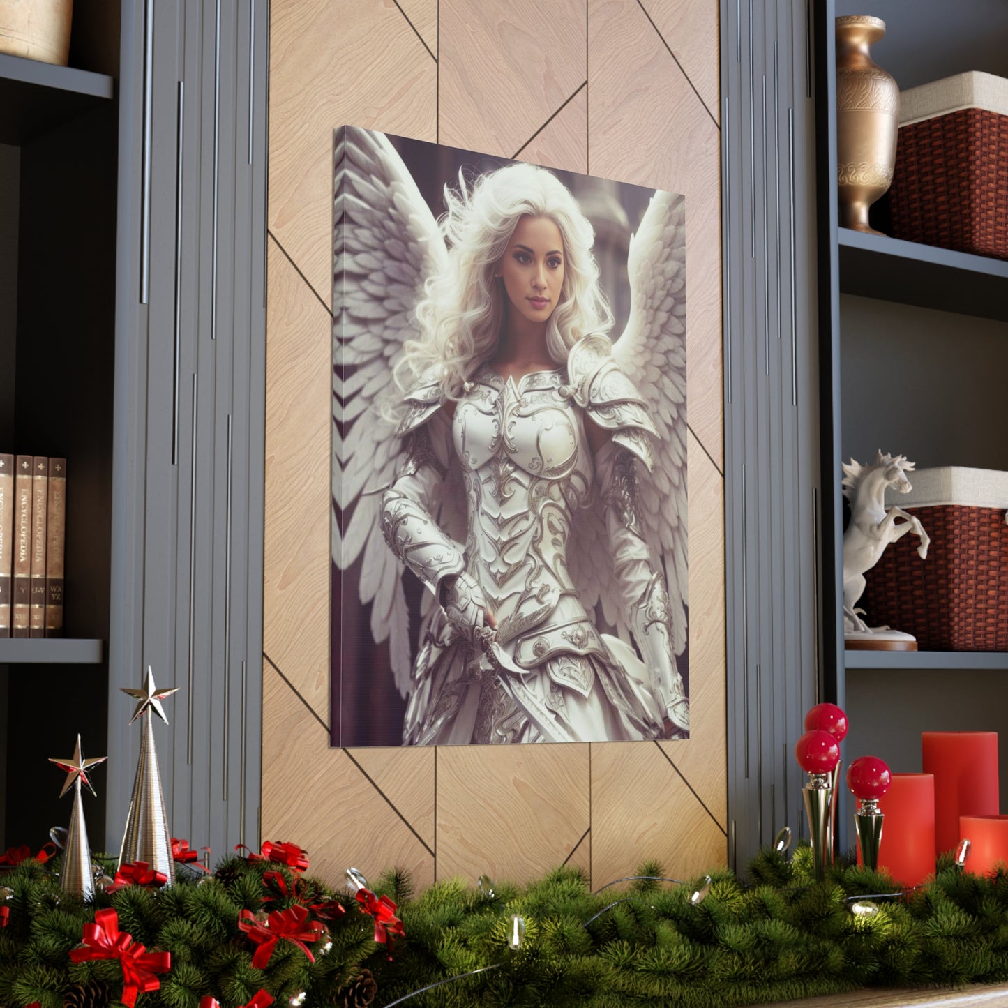 Celestial Guardian Warrior | Brugerdefineret portræt med dine fotos