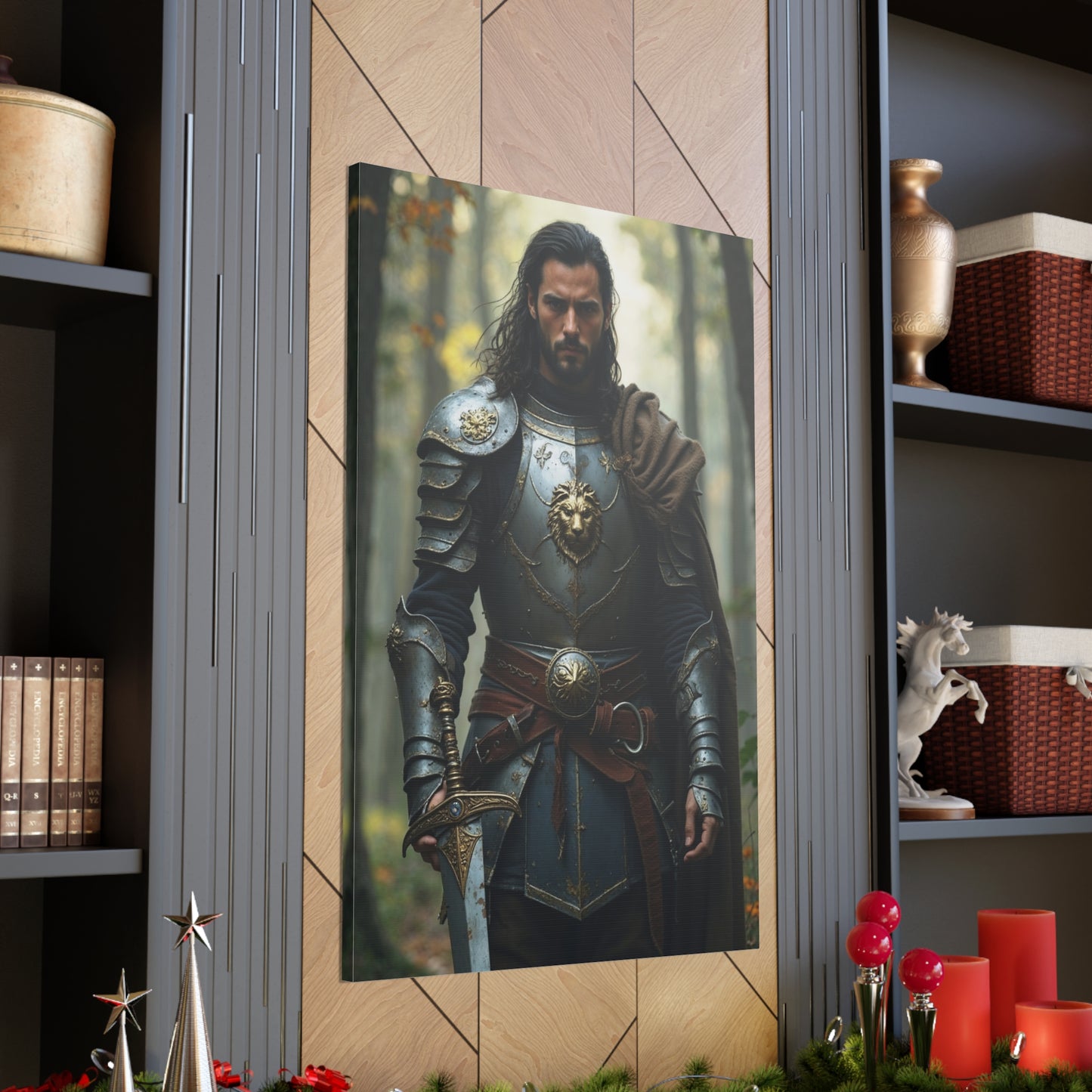 Heroic Knight Portrait | Personalized Gift with Your Photos