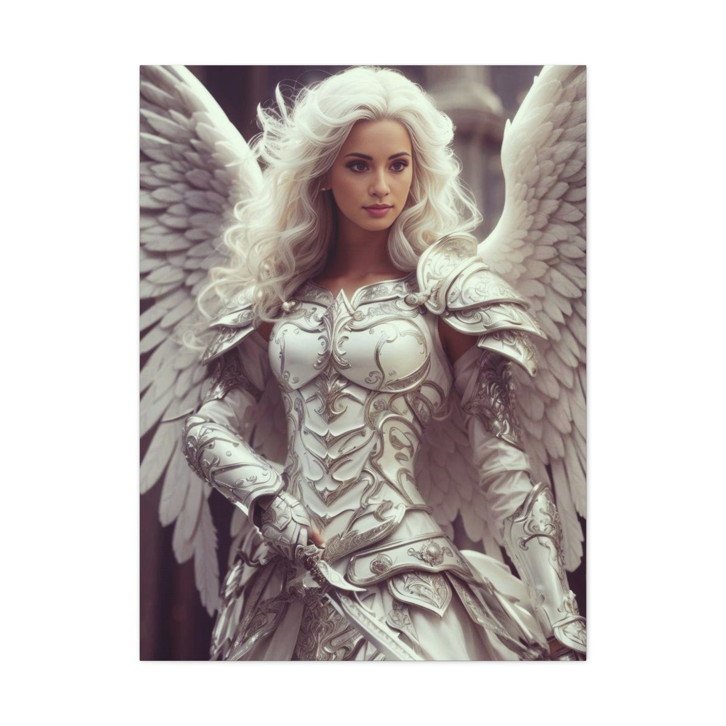 Celestial Guardian Warrior | Brugerdefineret portræt med dine fotos