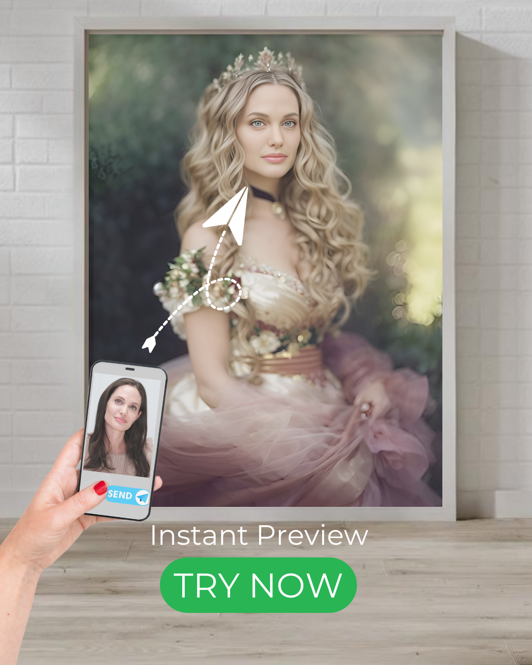 Majestic Charm custom portrait - Personalized royal artwork from your photo