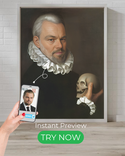 A Renaissance Scholar custom portrait featuring elegant historical attire, capturing the wisdom and refinement of the era. Personalized artwork from your photo.

