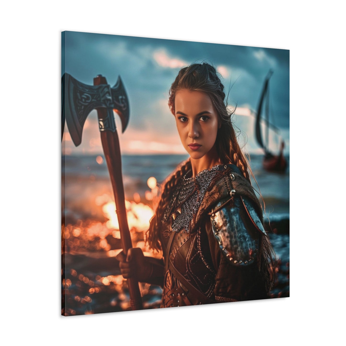 Viking Shieldmaiden | Custom Portrait with Your Photos