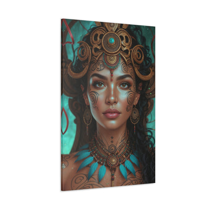 Mystic Aztec Tribal Queen | Custom Portrait with Your Photos
