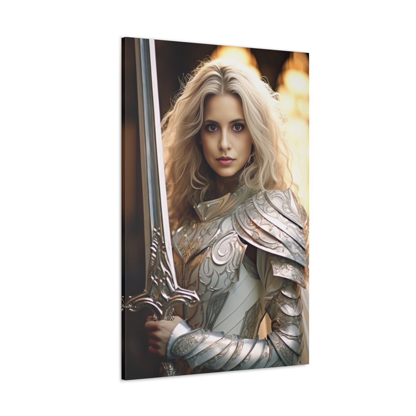 Silver Knight Princess | Custom Portrait with Your Photos