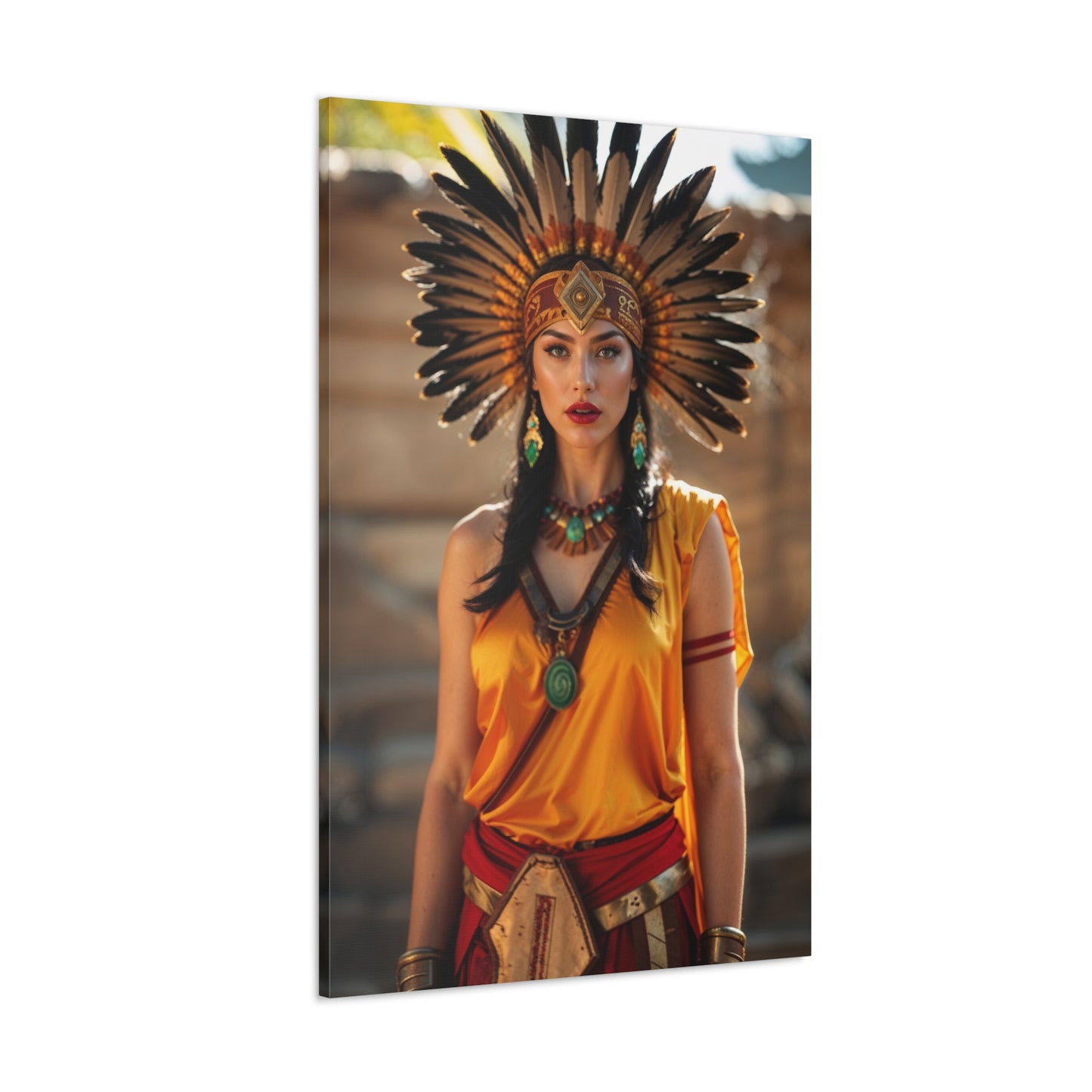 Aztec Warrior Princess | Custom Portrait with Your Photos