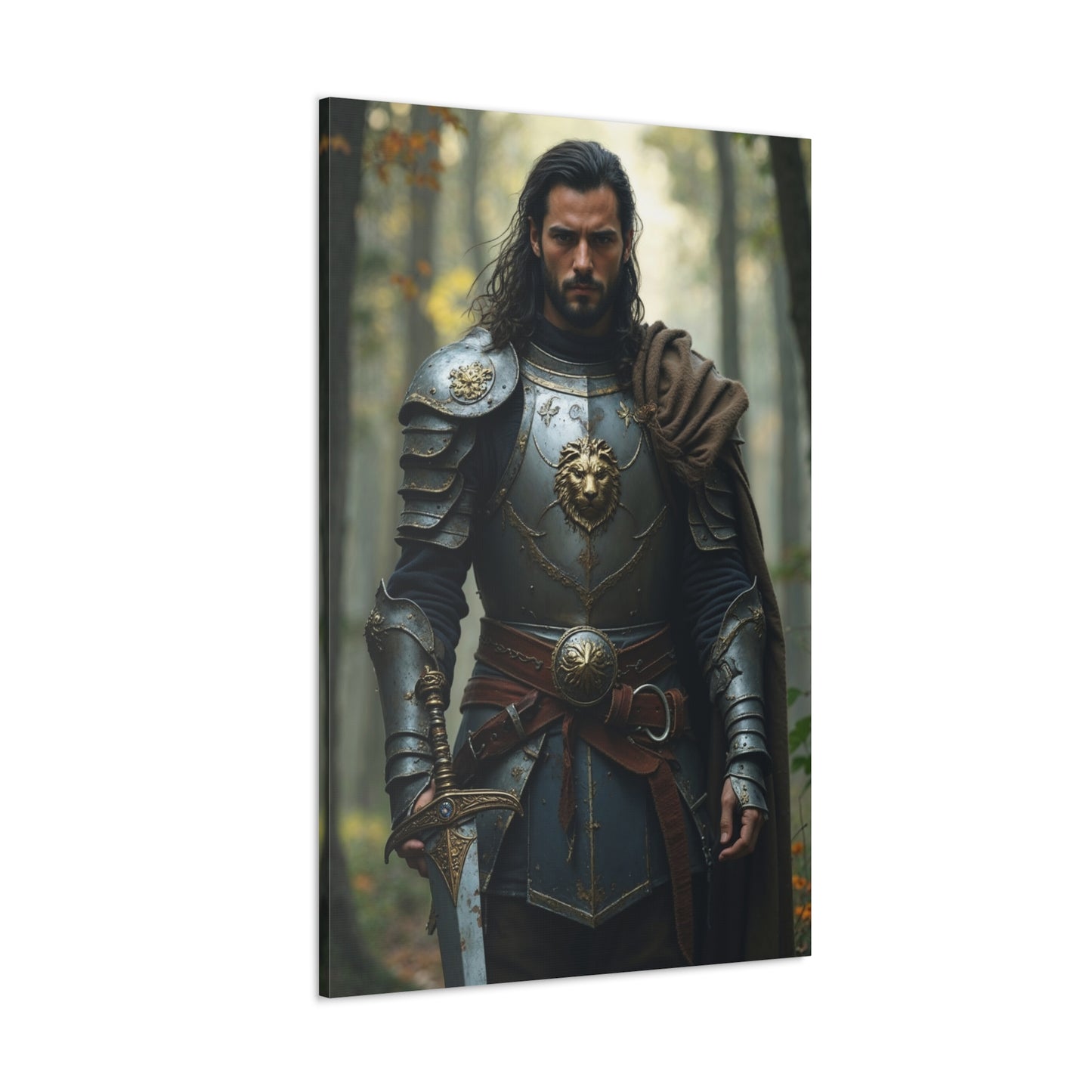 Heroic Knight Portrait | Personalized Gift with Your Photos