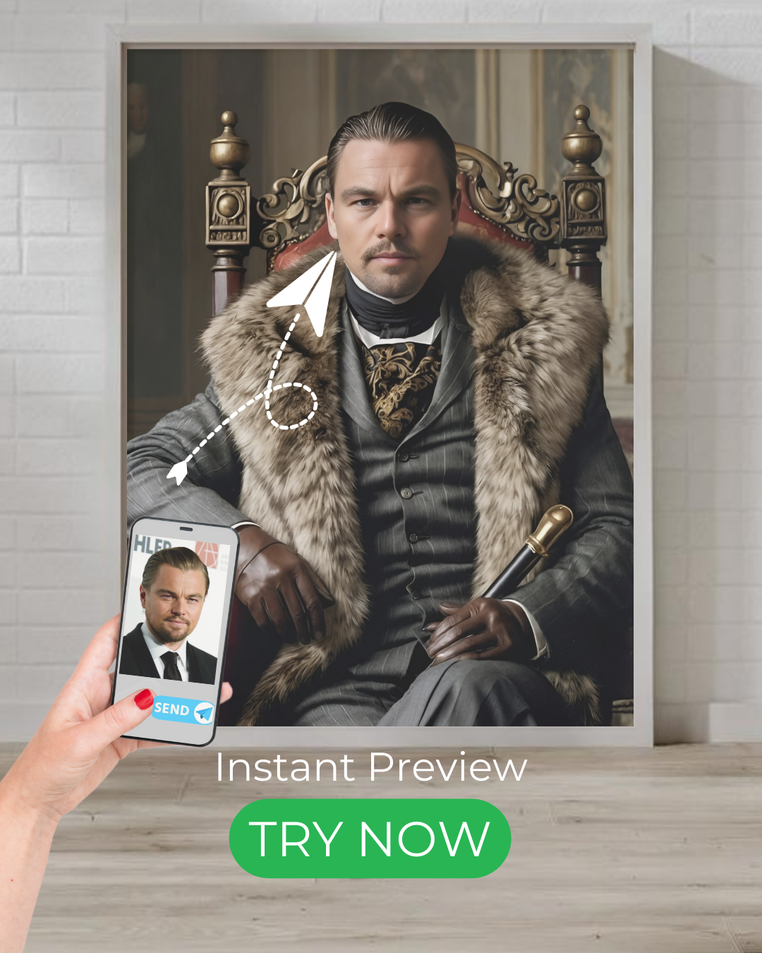 Custom Victorian portrait – personalized aristocratic artwork in vintage high-society style.