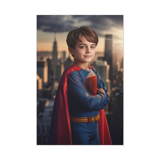 Custom superhero portrait, kids superhero gift, personalized superhero artwork, unique birthday gift, digital superhero art from photo.
