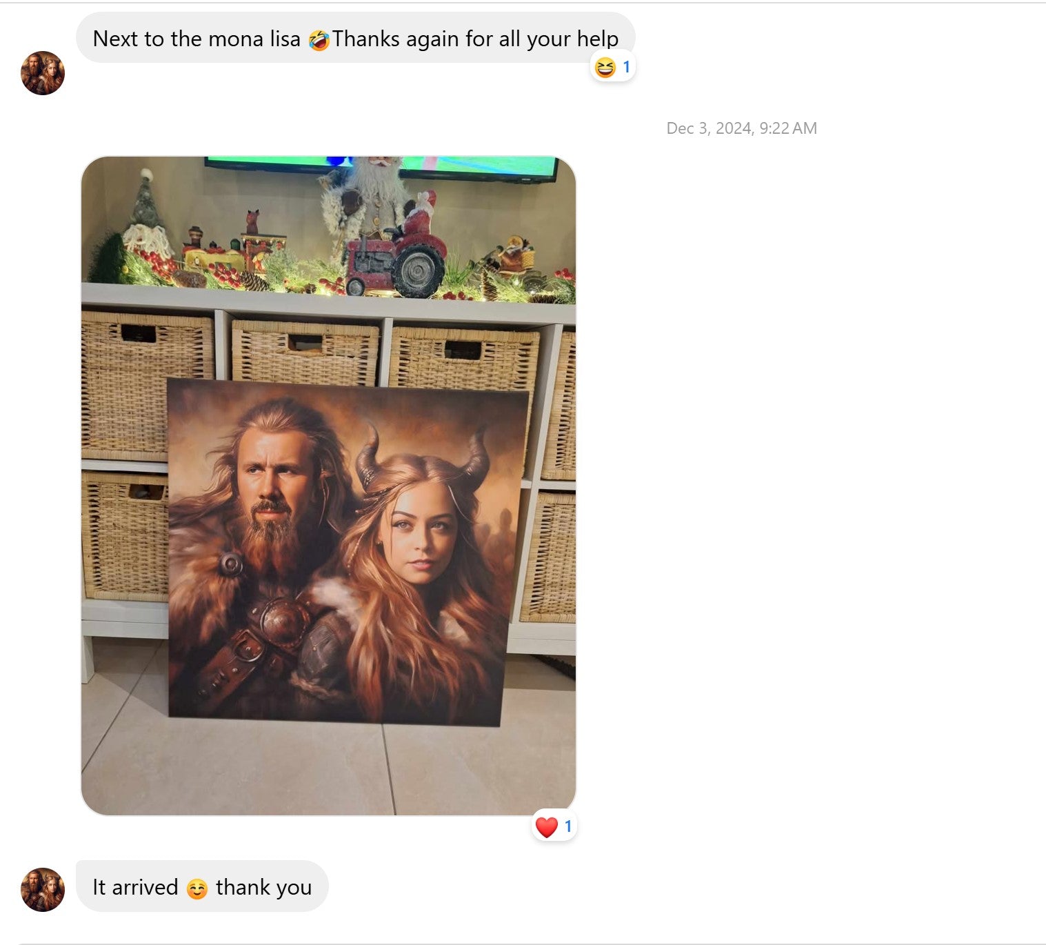 Customer Review - Viking and Devil Portrait
