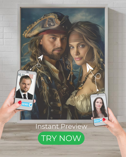 Pirate Duo | Custom Portrait with Your Photos